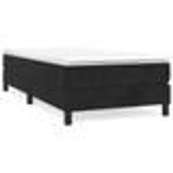 vidaXL Sommier à lattes de lit et matelas Noir 80x200 cm Velours - 80 x 200 cm