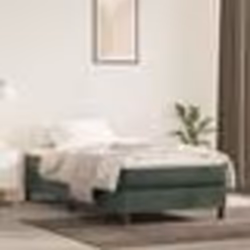 vidaXL Sommier à lattes de lit et matelas Vert foncé 80x200 cm Velours - 80 x 200 cm