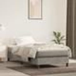 vidaXL Sommier à lattes de lit et matelas Gris clair 90x190 cm Velours - 90 x 190 cm