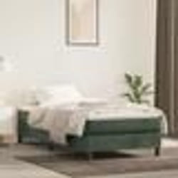 vidaXL Sommier à lattes de lit avec matelas Vert foncé 90x190 cm - 90 x 190 cm
