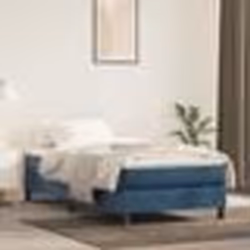 vidaXL Sommier à lattes de lit avec matelas Bleu foncé 90x190 cm - 90 x 190 cm