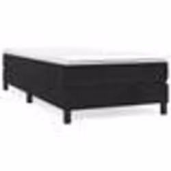 vidaXL Sommier à lattes de lit avec matelas Noir 100x200 cm Velours - 100 x 200 cm
