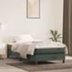 vidaXL Sommier à lattes de lit avec matelas Vert foncé 100x200 cm - 100 x 200 cm