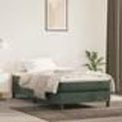 vidaXL Sommier à lattes de lit avec matelas Vert foncé 100x200 cm - 100 x 200 cm