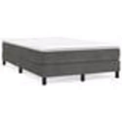 vidaXL Sommier à lattes de lit et matelas Gris foncé 120x200cm Velours - 120 x 200 cm
