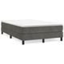vidaXL Sommier à lattes de lit et matelas Gris foncé 120x200cm Velours - 120 x 200 cm