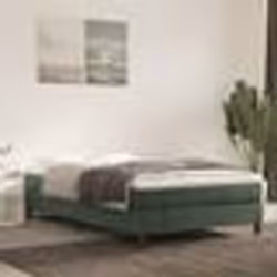 vidaXL Sommier à lattes de lit et matelas Vert foncé 120x200cm Velours - 120 x 200 cm