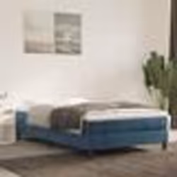 vidaXL Sommier à lattes de lit et matelas Bleu foncé 120x200cm Velours - 120 x 200 cm