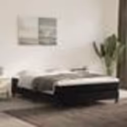 vidaXL Sommier à lattes de lit avec matelas Noir 140x190 cm Velours - 140 x 190 cm