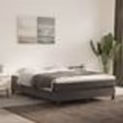 vidaXL Sommier à lattes de lit et matelas Gris foncé 140x200cm Velours - 140 x 200 cm