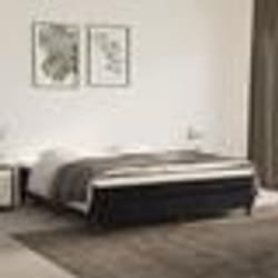 vidaXL Sommier à lattes de lit et matelas Noir 160x200 cm Velours - 160 x 200 cm