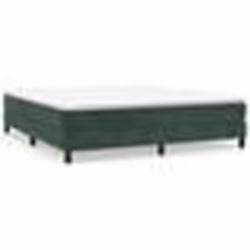 vidaXL Sommier à lattes de lit et matelas Vert foncé 160x200cm Velours - 160 x 200 cm