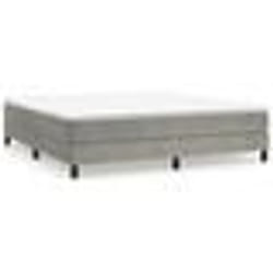 vidaXL Sommier à lattes de lit et matelas Gris clair 180x200cm Velours - 80 x 200 cm