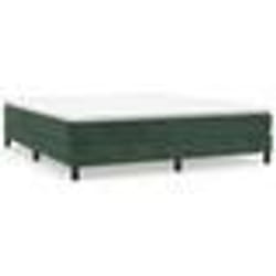 vidaXL Sommier à lattes de lit et matelas Vert foncé 180x200cm Velours - 180 x 200 cm
