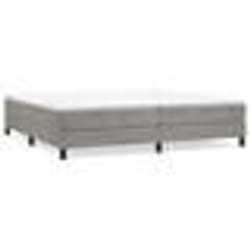 vidaXL Sommier à lattes de lit et matelas Gris clair 200x200cm Velours - 200 x 200 cm