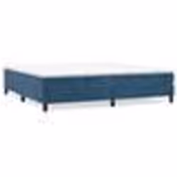 vidaXL Sommier à lattes de lit et matelas Bleu foncé 200x200cm Velours - 200 x 200 cm