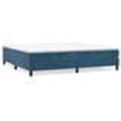 vidaXL Sommier à lattes de lit et matelas Bleu foncé 200x200cm Velours - 200 x 200 cm