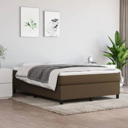 vidaXL Sommier à lattes et matelas 140x200 cm - Marron foncé