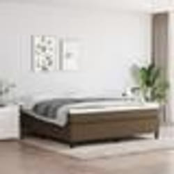 vidaXL Sommier à lattes de lit avec matelas Marron foncé 160x200 cm - 160 x 200 cm