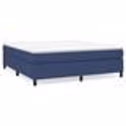 3144437 vidaXL Lit à sommier tapissier avec matelas Bleu 160x200 cm Tissu