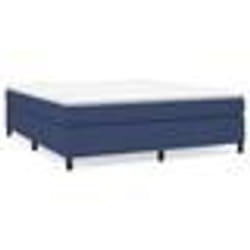 3144437 vidaXL Lit à sommier tapissier avec matelas Bleu 160x200 cm Tissu