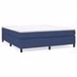 vidaXL Sommier à lattes de lit avec matelas Bleu 180x200 cm Tissu - 180 x 200 cm