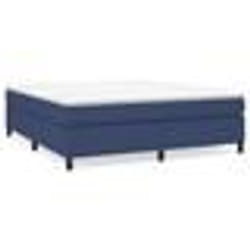 vidaXL Sommier à lattes de lit avec matelas Bleu 180x200 cm Tissu - 180 x 200 cm