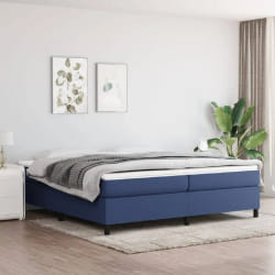 vidaXL Sommier à lattes avec matelas 200x200 cm - Bleu