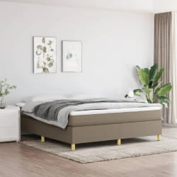 vidaXL 160x200 cm Tissu - Taupe