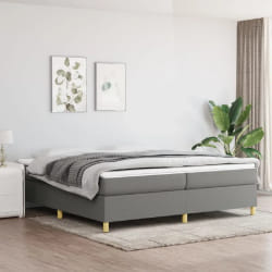 vidaXL Sommier à lattes avec matelas Gry foncé 200x200 cm