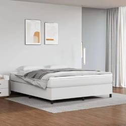 vidaXL Sommier à lattes avec matelas - Blanc