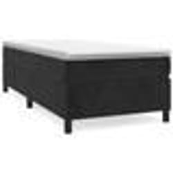 vidaXL Sommier à lattes de lit et matelas Noir 80x200 cm Velours - 80 x 200 cm