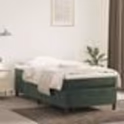 vidaXL Sommier à lattes de lit et matelas Vert foncé 80x200 cm Velours - 80 x 200 cm