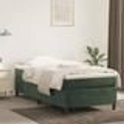 vidaXL Sommier à lattes de lit et matelas Vert foncé 80x200 cm Velours - 80 x 200 cm