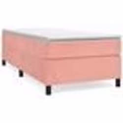 vidaXL Sommier à lattes de lit et matelas Rose 80x200 cm Velours - 80 x 200 cm