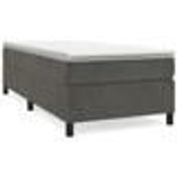 vidaXL Sommier à lattes de lit et matelas Gris foncé 90x190 cm Velours - 90 x 190 cm
