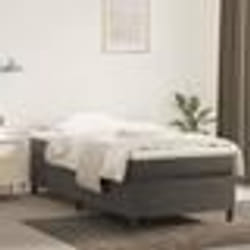 vidaXL Sommier à lattes de lit et matelas Gris foncé 90x200 cm Velours - 90 x 200 cm