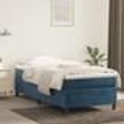 vidaXL Sommier à lattes de lit avec matelas Bleu foncé 90x200 cm - 90 x 200 cm