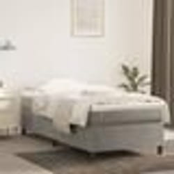 vidaXL Sommier à lattes de lit et matelas Gris clair 100x200cm Velours - 100 x 200 cm