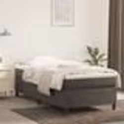 vidaXL Sommier à lattes de lit avec matelas Gris foncé 100x200 cm - 100 x 200 cm