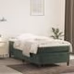 vidaXL Sommier à lattes de lit avec matelas Vert foncé 100x200 cm - 100 x 200 cm