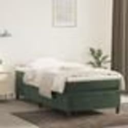 vidaXL Sommier à lattes de lit avec matelas Vert foncé 100x200 cm - 100 x 200 cm
