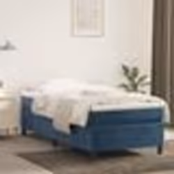vidaXL Sommier à lattes de lit avec matelas Bleu foncé 100x200 cm - 100 x 200 cm