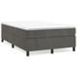 vidaXL Sommier à lattes de lit et matelas Gris foncé 120x200cm Velours - 120 x 200 cm