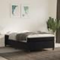 vidaXL Sommier à lattes de lit avec matelas Noir 120x200 cm Velours - 120 x 200 cm