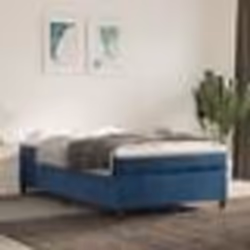 vidaXL Sommier à lattes de lit et matelas Bleu foncé 120x200cm Velours - 120 x 200 cm