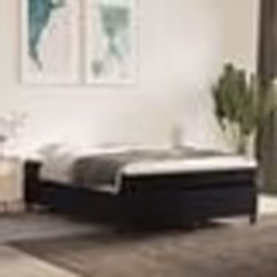 vidaXL Sommier à lattes de lit avec matelas Noir 140x190 cm Velours - 140 x 190 cm