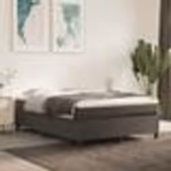 vidaXL Sommier à lattes de lit et matelas Gris foncé 140x200cm Velours - 140 x 200 cm