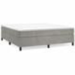 vidaXL Sommier à lattes de lit et matelas Gris clair 160x200cm Velours - 160 x 200 cm