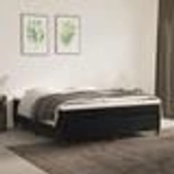 vidaXL Sommier à lattes de lit et matelas Noir 160x200 cm Velours - 160 x 200 cm